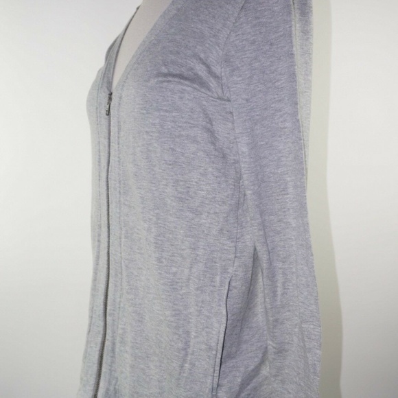 Eileen Fisher Petite Grey Cardigan Zip up Sweater - Picture 5 of 7